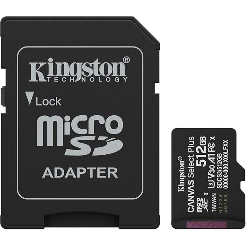 512 GB KINGSTON MICRO SD CL10 SDCS3/512GB