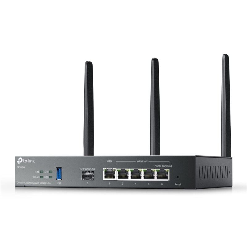 TP-LINK OMADA ER706W AX3000 WIFI6 1XGIGABIT SFP WAN/LAN PORT 1XGIGABIT RJ45 WAN PORT 4XGIGABIT WAN/LAN RJ45 VPN ROUTER