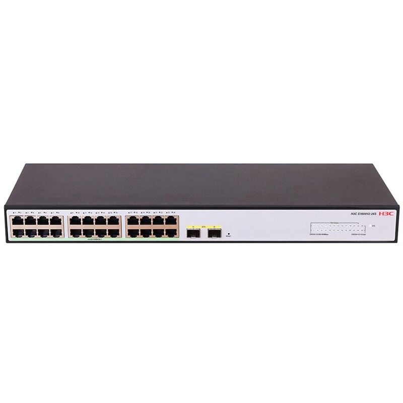 H3C AOLYNK S1600V2-26S 24 PORT GIGABIT + 2XGB SFP UPLINK YÖNETİLEBİLİR RACKMOUNT SWITCH