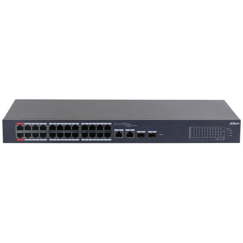 DAHUA CS4226-24ET-240 24 PORT 10/100 PORT 240W POE + 2XGIGABIT RJ45/2XSFP COMBO YÖNETİLEBİLİR RACKMOUNT SWITCH