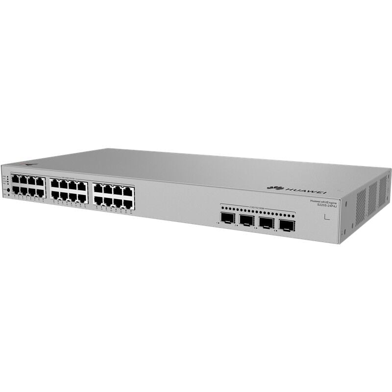 HUAWEI EKITENGINE S220S-24P4J 24 PORT GIGABIT+4 PORT 2.5GB SFP L2 CLOUD YÖNETİLEBİLİR 400W POE RACKMOUNT SWITCH