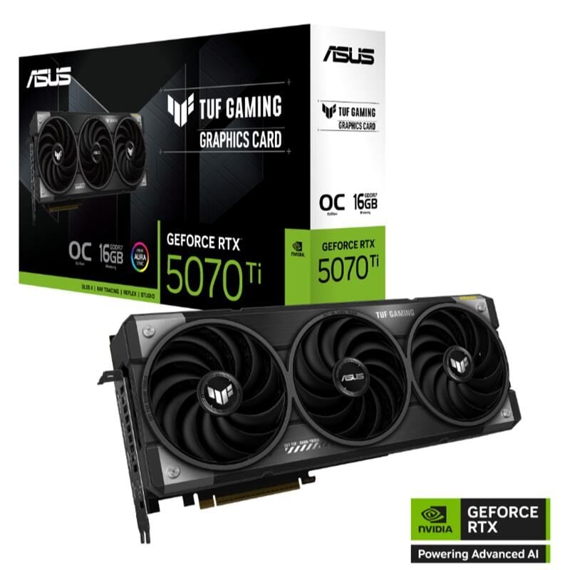 ASUS GEFORCE TUF-RTX5070TI-O16G-GAMING 16GB GDDR7 256BIT 2XHDMI 3XDP EKRAN KARTI