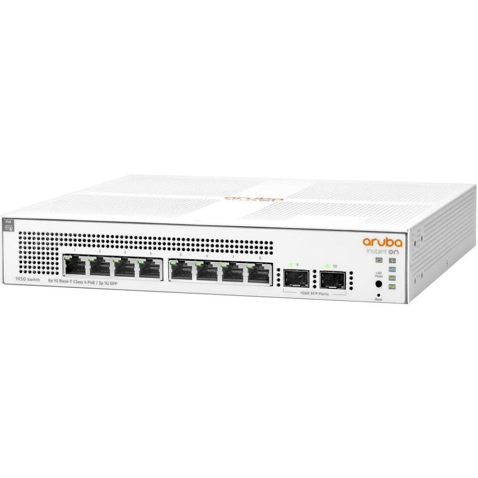 HPE ARUBA ION 1930 JL681A 8 PORT GIGABIT POE + 2XSFP UPLINK YÖNETİLEBİLİR 124W POE SWITCH