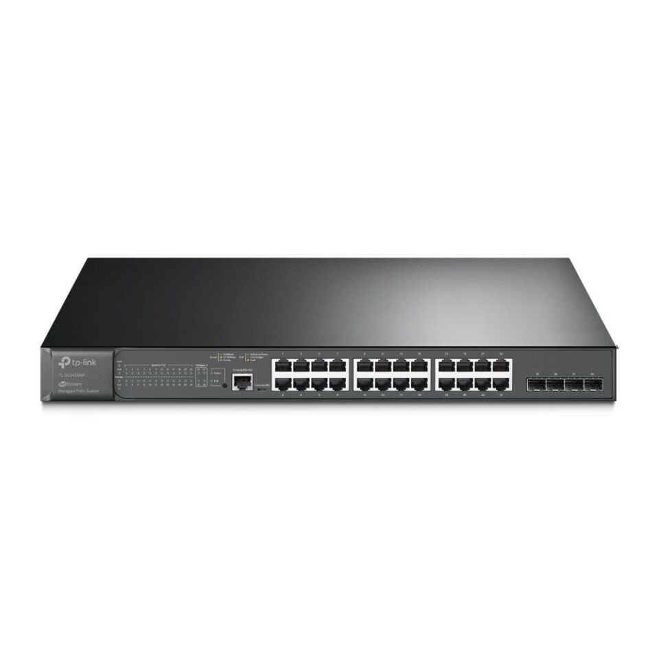 TP-LINK OMADA TL-SG3428MP 24 PORT GIGABIT+4X1GB SFP UPLINK L2+ 384W POE YÖNETİLEBİLİR RACKMOUNT SWITCH
