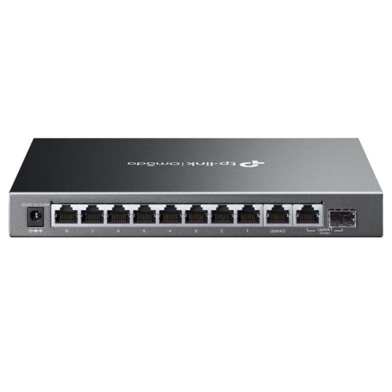 TP-LINK OMADA ES210GMP 8 PORT GIGABIT POE + 2 PORT RJ45/1 PORT SFP COMBO CLOUD YÖNETİLEBİLİR 123W METAL KASA SWITCH