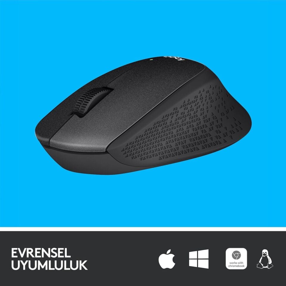 LOGITECH M330 SESSİZ KABLOSUZ USB OPTİK MOUSE SİYAH 910-004909