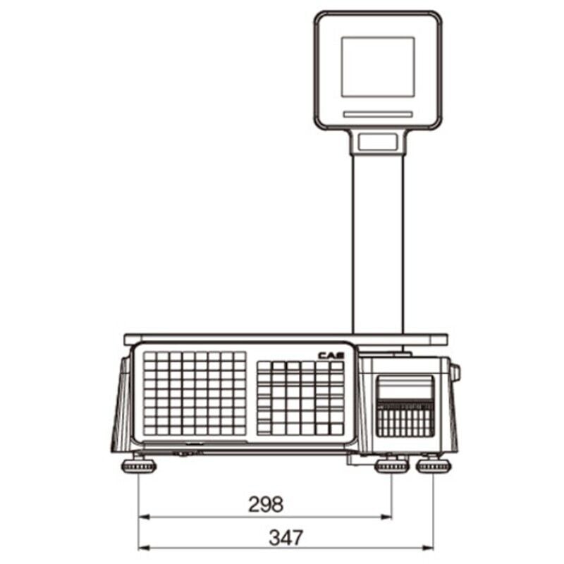 CAS CL3000 15KG 202DPI DİREKT TERMAL ETHERNET LCD EKRAN BOYUNLU BARKODLU TERAZİ