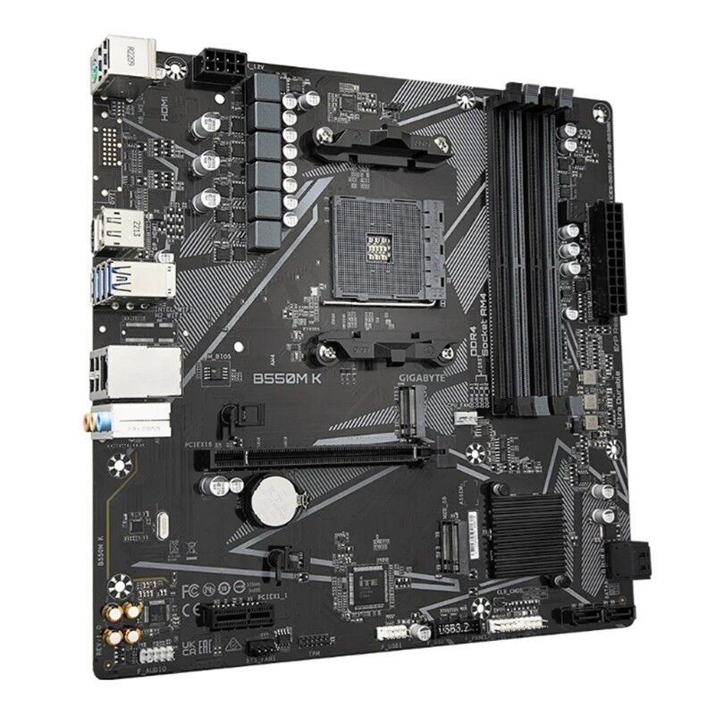 GIGABYTE B550M K DDR4 4733MHZ 1XHDMI 1XDP 1XM.2 MATX AM4 (AMD AM4 5000/5000G/4000G/3000/3000G SERİLERİ İLE UYUMLU)