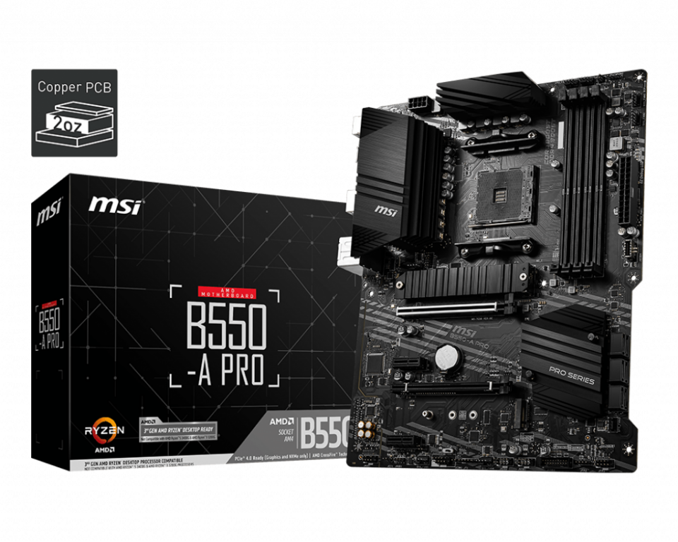 MSI B550-A PRO DDR4 3200MHZ 1XHDMI 1XDP 2XM.2 USB 3.2 ATX AM4 (AMD 5000/4000G/3000 SERİLERİ İLE UYUMLU)