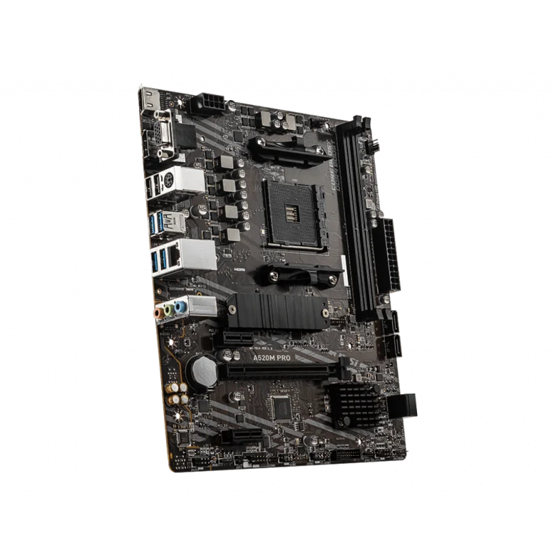 MSI A520M PRO DDR4 3200MHZ 1XVGA 1XHDMI 1XDP 1XM.2 USB 3.2 MATX AM4 (AMD AM4 5000/4000 /3000 SERİSİ İLE UYUMLU)