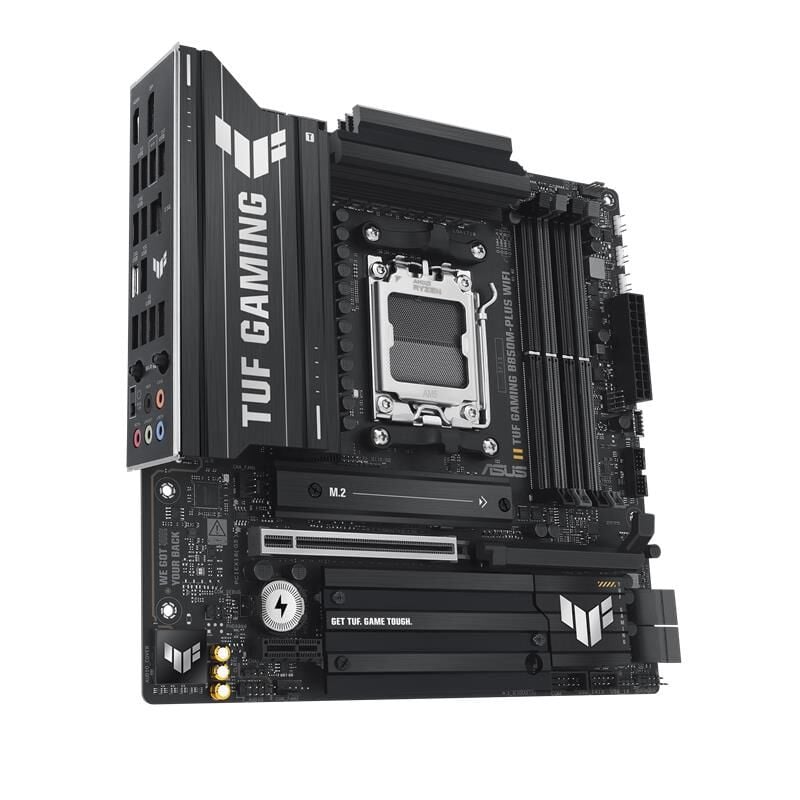 ASUS TUF GAMING B850M-PLUS WIFI DDR5 8000MHZ 1XHDMI 1XDP 3XM.2 MATX AM5 (AMD AM5 9000/8000/7000 SERİLERİ İLE UYUMLU)