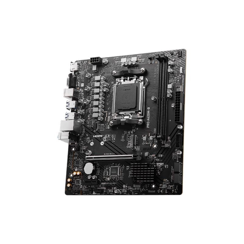 MSI PRO A620M-B DDR5 6800MT/S 1XVGA 1XHDMI 1XM.2 USB3.2 MATX AM5 (AMD AM5 9000/8000/7000 SERİLERİ İLE UYUMLU)