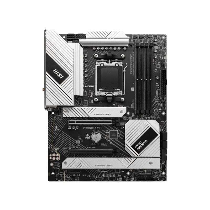 MSI PRO B650-A WIFI DDR5 7600MHZ 1XHDMI 3XM.2 USB ATX AM5 (AMD AM5 9000/8000/7000 SERİLERİ İLE UYUMLU)