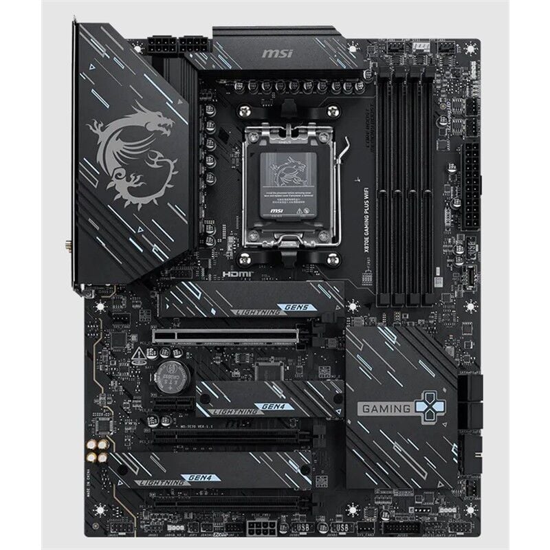 MSI X870E GAMING PLUS WIFI DDR5 8200MT/S 1XHDMI 3XM.2 USB ATX AM5 (AMD AM5 9000/8000/7000 SERİLERİ İLE UYUMLU)