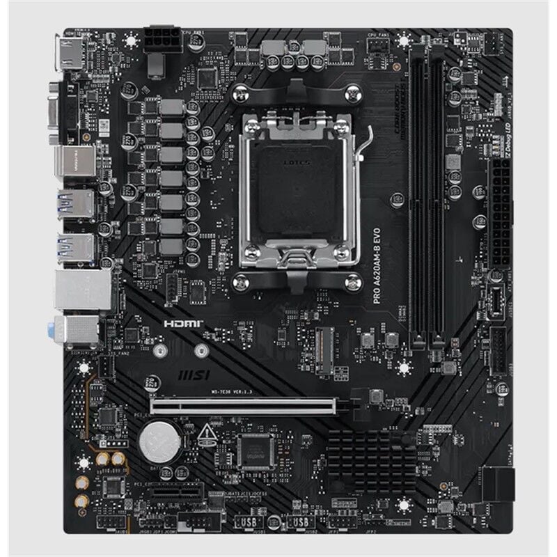 MSI PRO A620AM-B EVO DDR5 6800MT/S 1XHDMI 1XVGA 1XM.2 USB MATX AM5 (AMD AM5 9000/8000/7000 SERİ İLE UYUMLU)