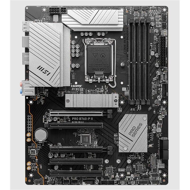 MSI PRO B760-P II DDR5 7200MHZ 1XHDMI 1XDP 2XM.2 USB 3.2 ATX 1700P (12. / 13. VE 14. NESİL İŞLEMCİ UYUMLU)